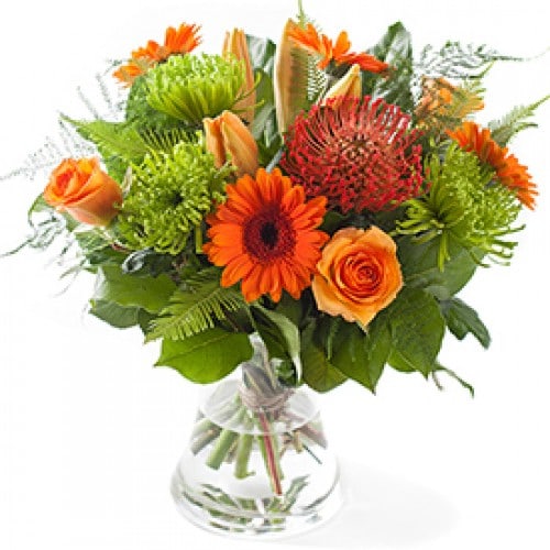 www.degerberas.nl Orange beterschap boeket