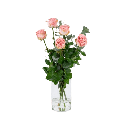 Roze_rozen_5 Bos Roze rozen ( Opgemaakt met Eucalyptus )